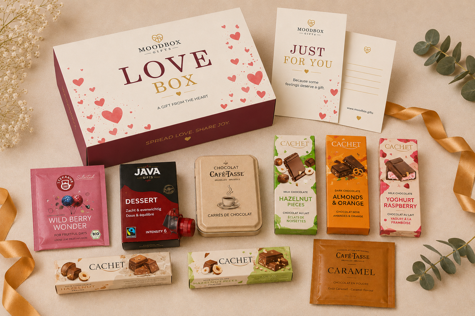 Love Box | Belgian Gift Box | Personalised Message | Moodbox